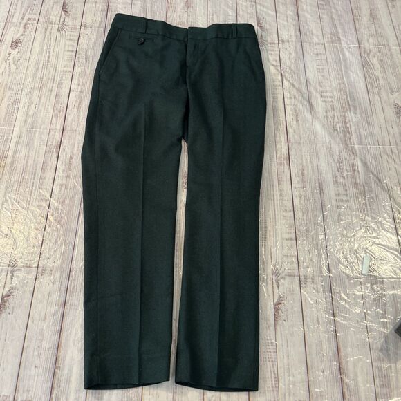 Banana Republic Women’s Martin Fit Wool Green & Black Trousers Pants  Size 4S - Picture 1 of 13